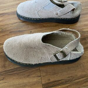 Dr. Martens Tan Slip-On Loafers with Strap